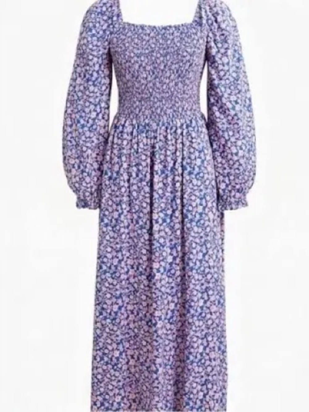 J. Crew ladies floral smocked midi dress sz large